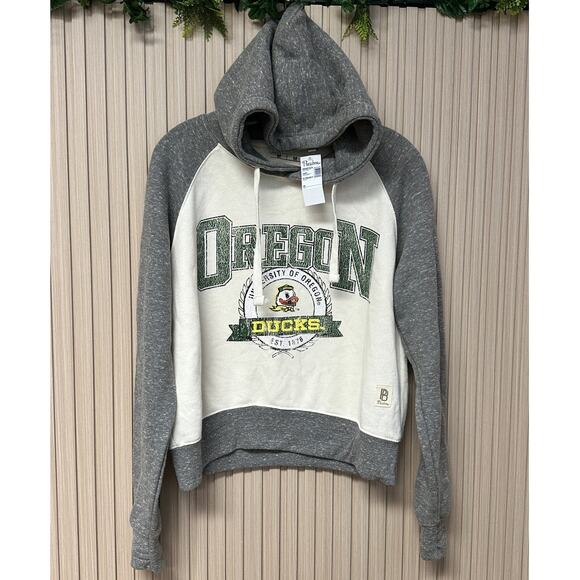 Pressbox Oregon Ducks Cody Tri-Bend Raglan Fleece Hoodie Women's Size M - Picture 3 of 13